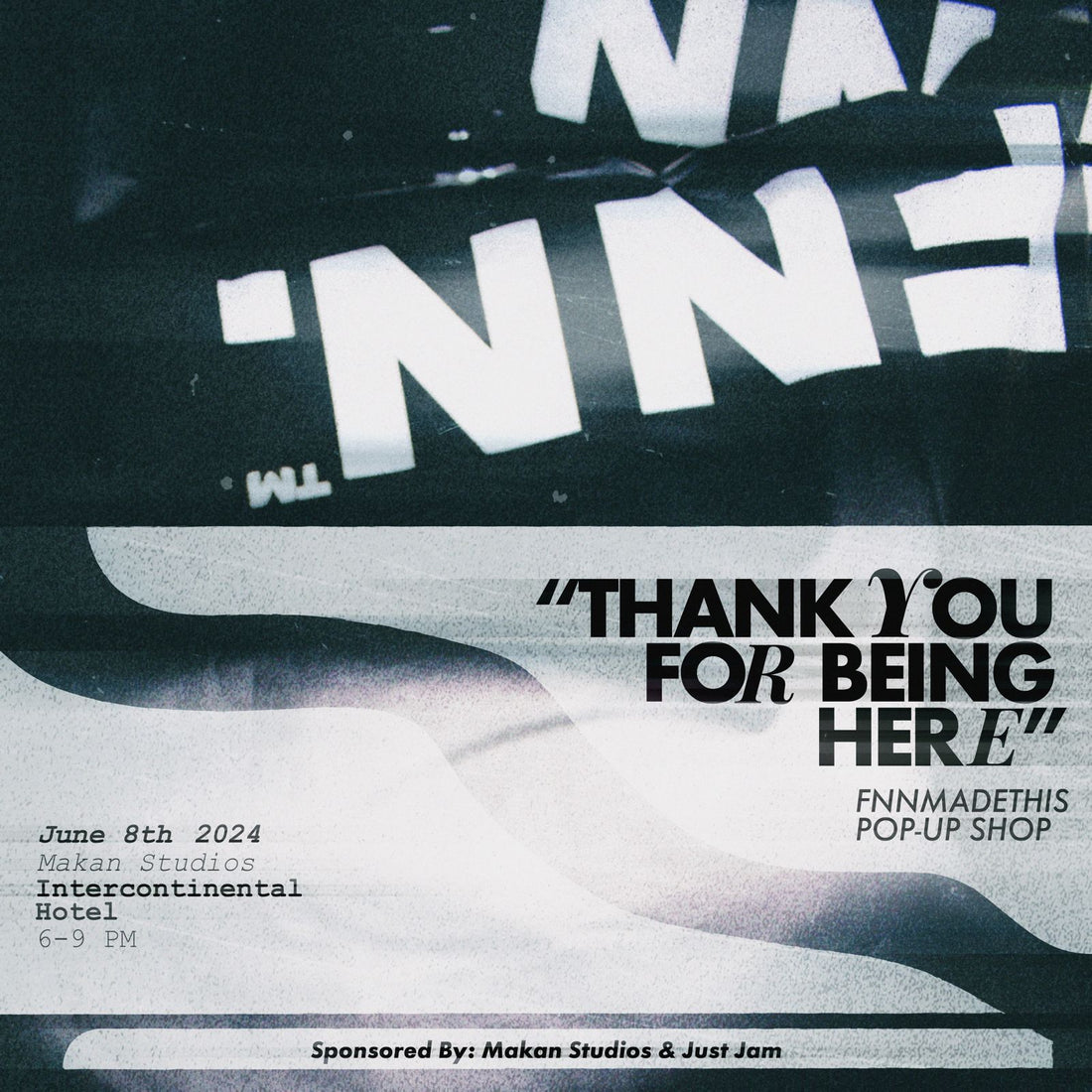 "Thank you for Being Here" Pop-up.